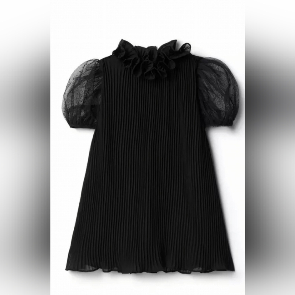 🖤 Janie and Jack Pleated Puff Sleeve Dress